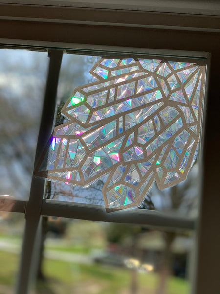 Crystal cluster window cling